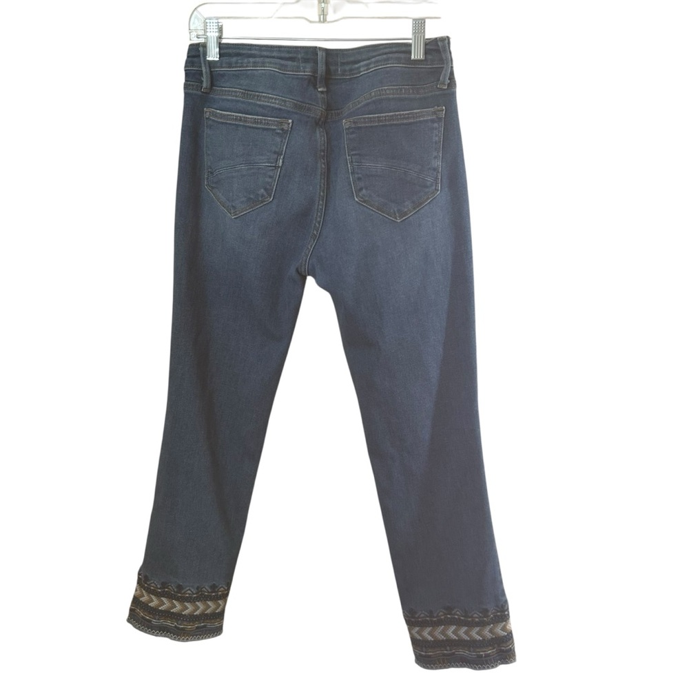 Driftwood Colette womens Jeans sz 28/6 Boho Embroidered Cuff Stretch Denim Ankle - Picture 3 of 13